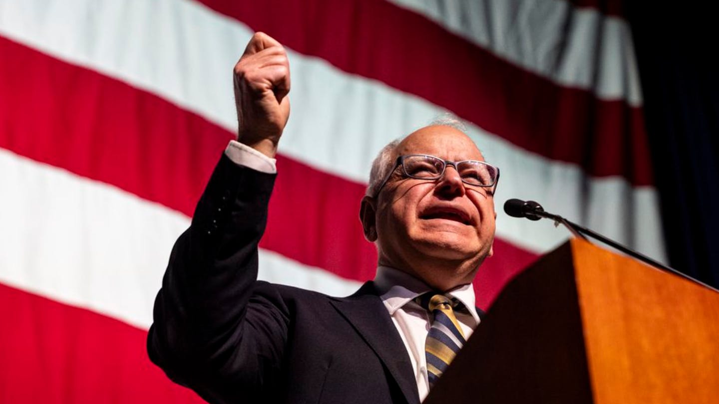 Gov. Tim Walz vowed Friday to keep fighting for his beliefs in the face of a national political loss, using his first public remarks since Election Day.