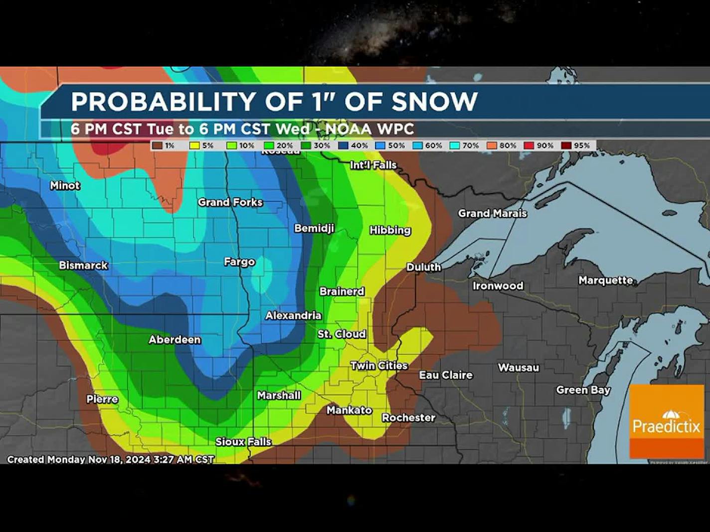 Soaking rain tonight ending as a little slush on Wednesday - much colder air Thanksgiving week