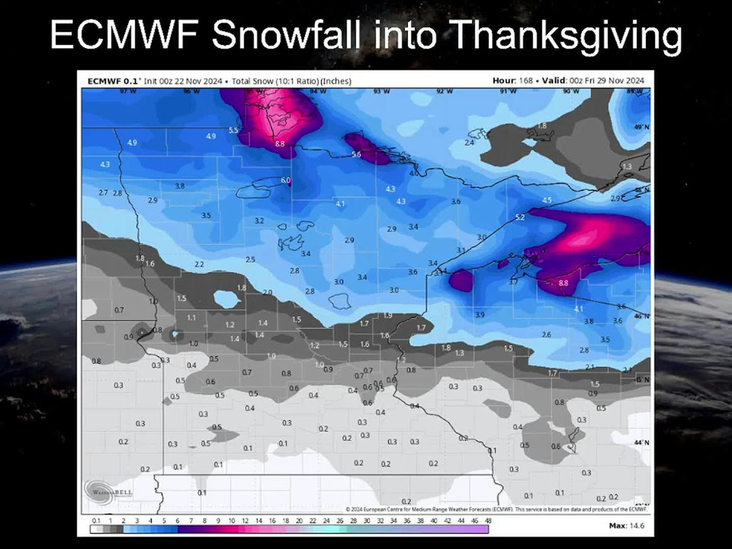 No big storms into Thanksgiving, but turning much colder by late November