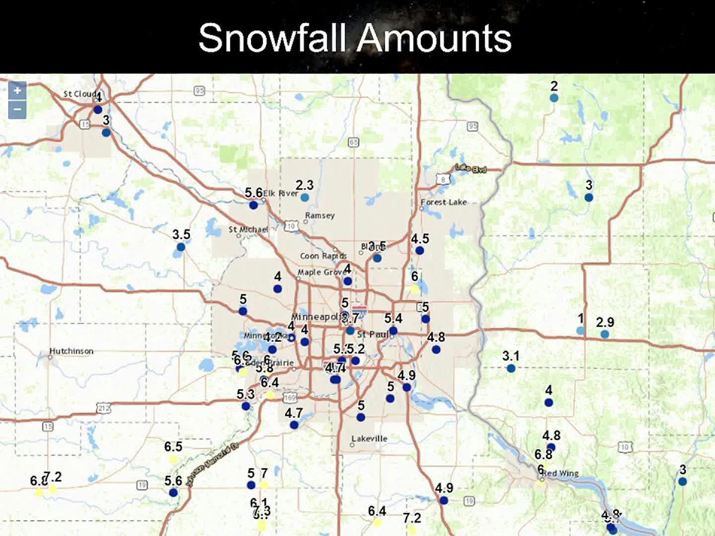 A white(ish) Christmas: 5.5" fell at MSP Thursday - much of that sticks around into December 25